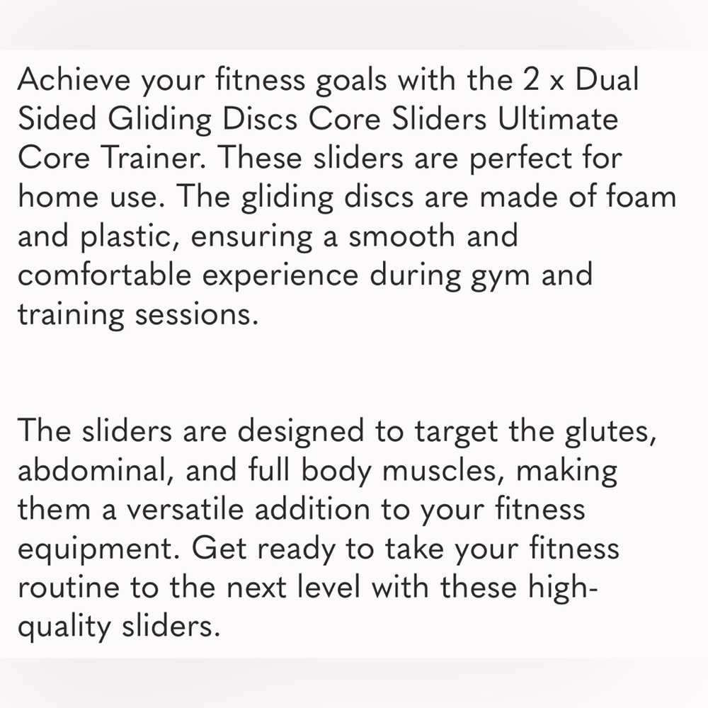 2x dual sided gliding discs. Buns/Thighs/Core/Sculpting/Toning Glide on carpet, - Picture 8 of 11